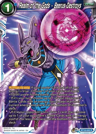 Realm of the Gods - Beerus Destroys (BT16-045) [Realm of the Gods] | Cracking-Singles