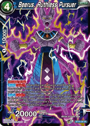 Beerus, Ruthless Pursuer (BT16-036) [Realm of the Gods] | Cracking-Singles