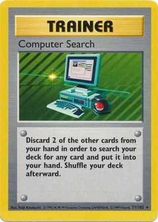 Computer Search (71/102) [Base Set Shadowless Unlimited] | Cracking-Singles