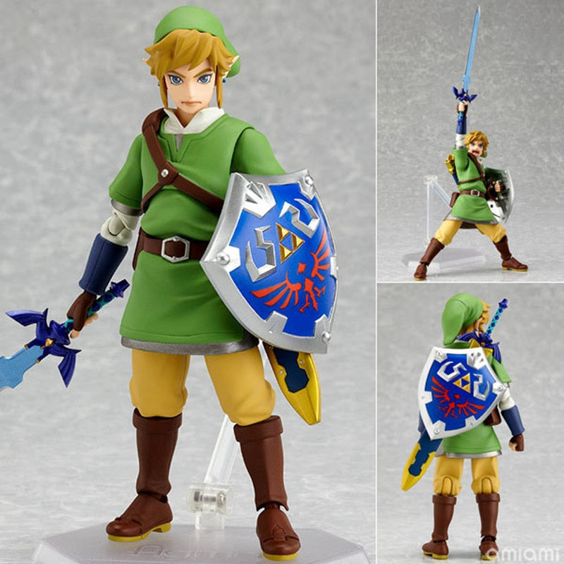 The Legend of Zelda Skyward Sword 14cm Link Action Figure Figma Changeable Accessories PVC Model | Cracking-Singles