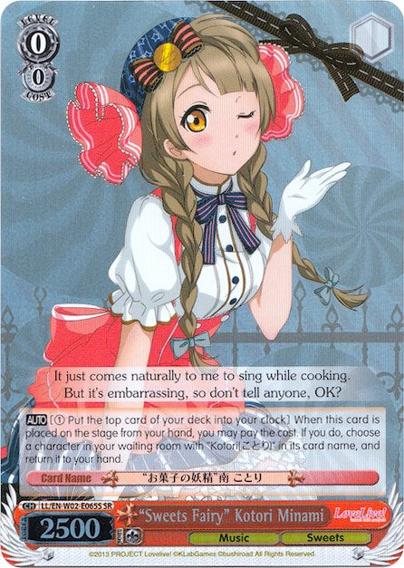 "Sweets Fairy" Kotori Minami (LL/EN-W02-E065S SR) [Love Live! DX Vol.2] | Cracking-Singles