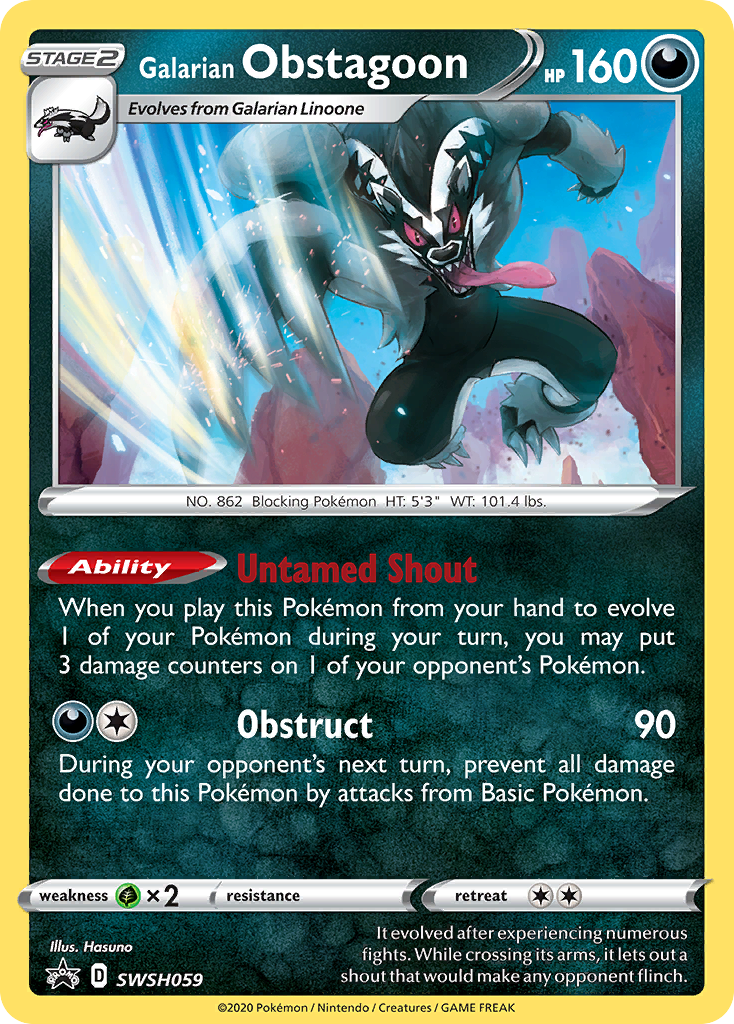 Galarian Obstagoon (SWSH059) [Sword & Shield: Black Star Promos] | Cracking-Singles