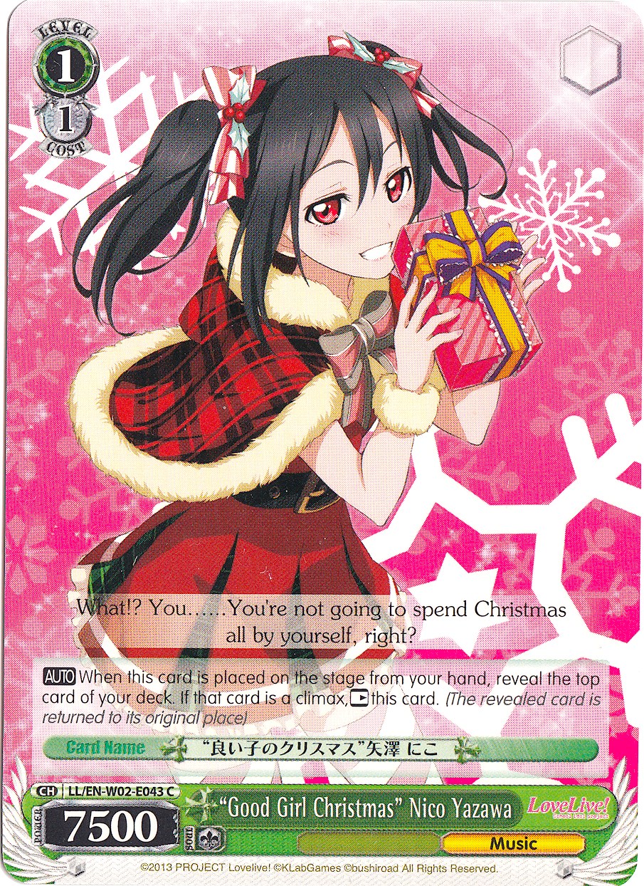 "Good Girl Christmas" Nico Yazawa (LL/EN-W02-E043 C) [Love Live! DX Vol.2] | Cracking-Singles