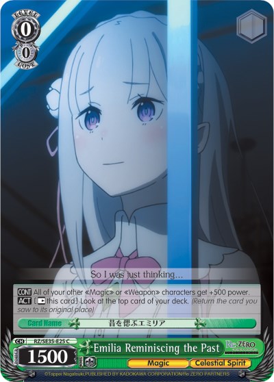 Emilia Reminiscing the Past (RZ/SE35-E25 C) (Parallel Foil) [Re:ZERO: The Frozen Bond] | Cracking-Singles