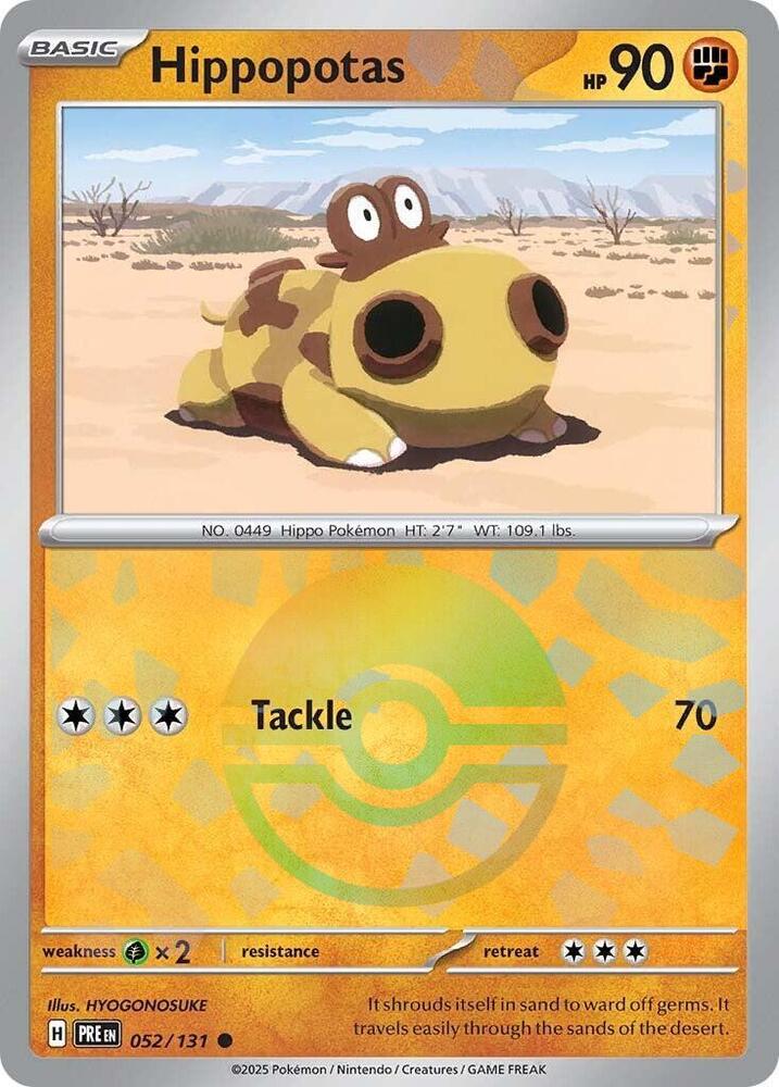 Hippopotas (052/131) (Poke Ball Pattern) [Scarlet & Violet: Prismatic Evolutions] | Cracking-Singles