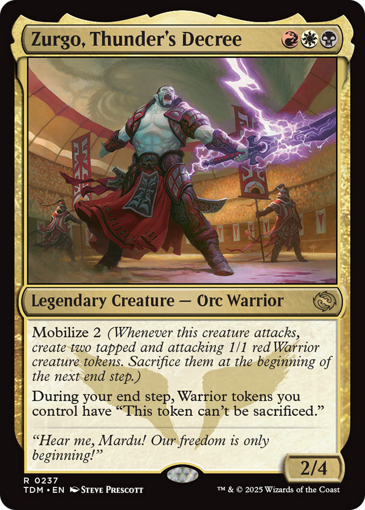 Zurgo, Thunder's Decree [Tarkir: Dragonstorm] | Cracking-Singles