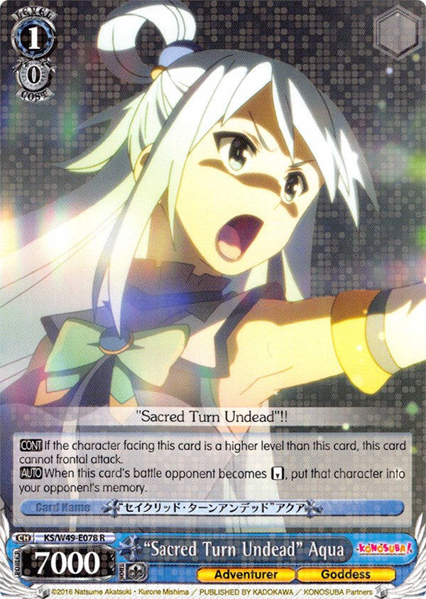 "Sacred Turn Undead" Aqua (KS/W49-E078 R) [KonoSuba] | Cracking-Singles