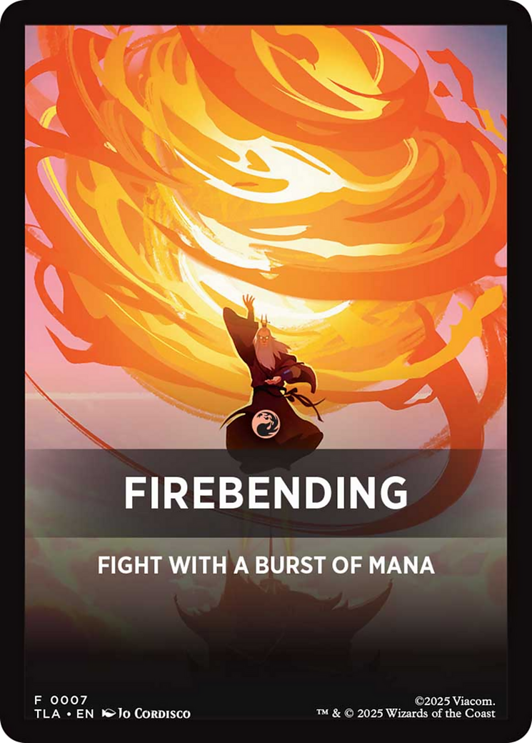 Firebending Theme Card (0007) [Avatar: The Last Airbender Tokens] | Cracking-Singles