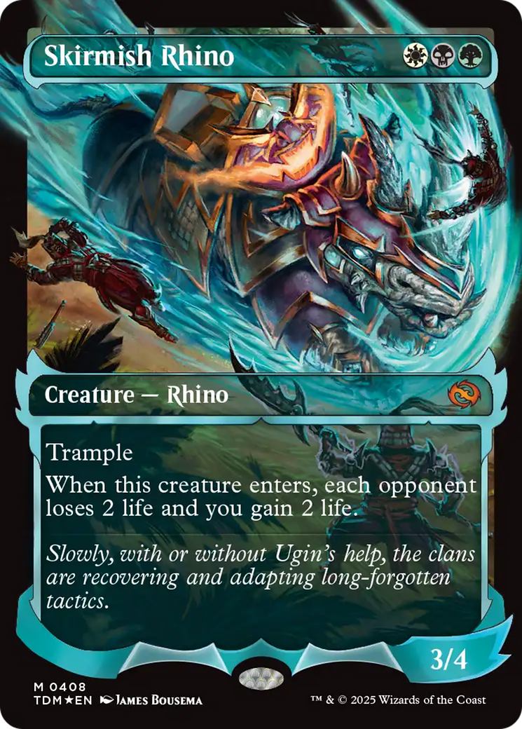 Skirmish Rhino (0408) (Showcase) [Tarkir: Dragonstorm] | Cracking-Singles