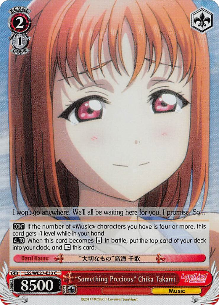 "Something Precious" Chika Takami (LSS/WE27-E33 C) (Parallel Foil) [Love Live! Sunshine!! Extra Booster] | Cracking-Singles