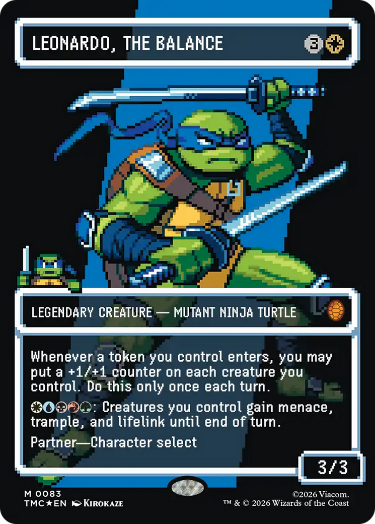Leonardo, the Balance (0083) (Borderless) (Surge Foil) [Teenage Mutant Ninja Turtles Commander] | Cracking-Singles
