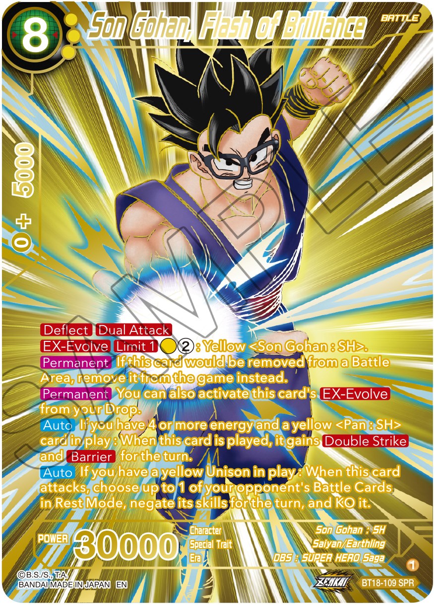 Son Gohan, Flash of Brilliance (SPR) (BT18-113) [Dawn of the Z-Legends] | Cracking-Singles