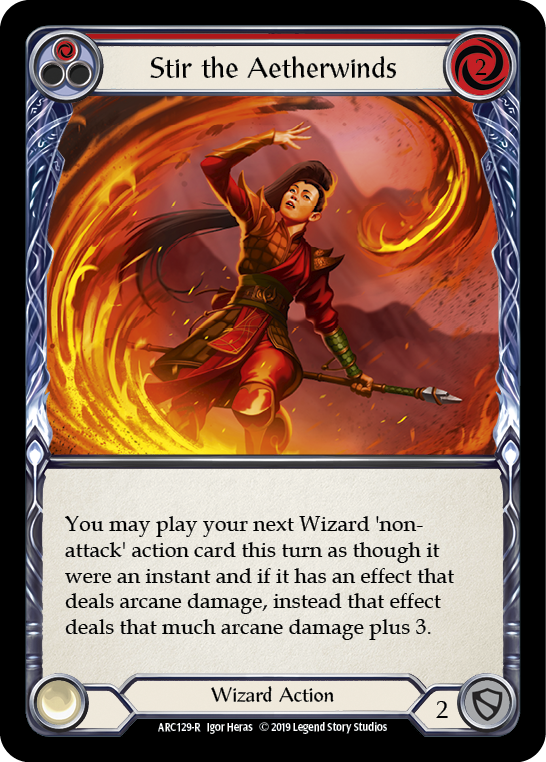 Stir the Aetherwinds (Red) [ARC129-R] (Arcane Rising)  1st Edition Normal | Cracking-Singles