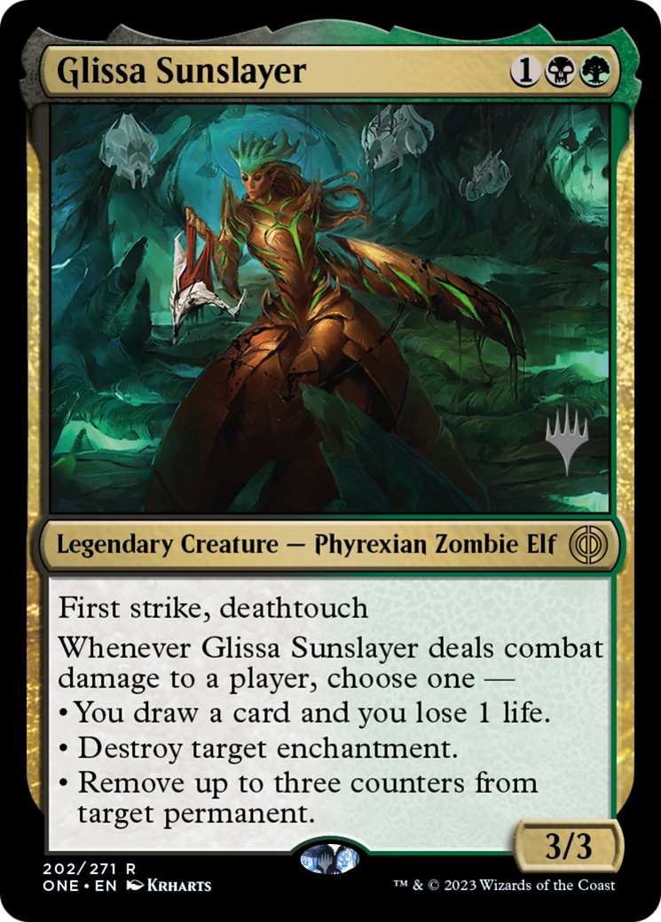 Glissa Sunslayer (Promo Pack) [Phyrexia: All Will Be One Promos] | Cracking-Singles