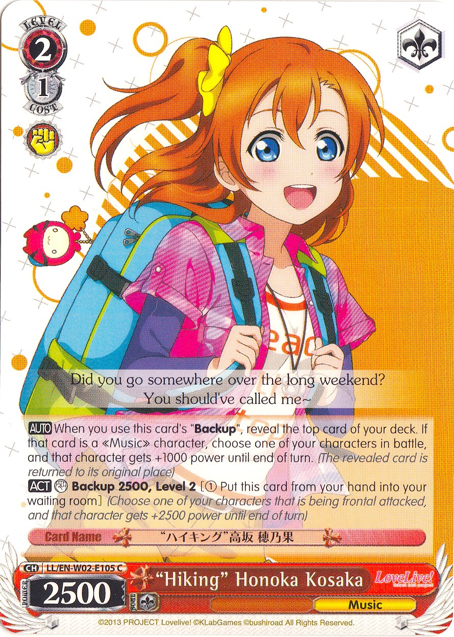 "Hiking" Honoka Kosaka (LL/EN-W02-E105 C) [Love Live! DX Vol.2] | Cracking-Singles