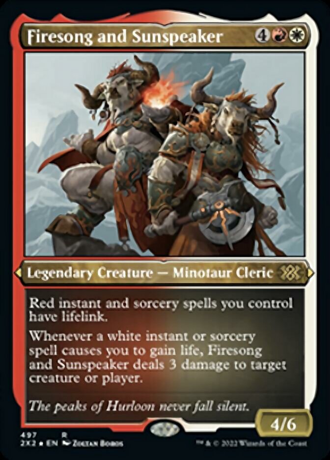Firesong and Sunspeaker (Foil Etched) [Double Masters 2022] | Cracking-Singles