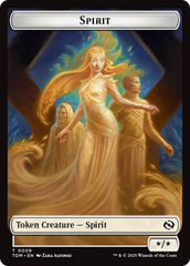 Spirit (0008) // Spirit (0009) Double-Sided Token [Tarkir: Dragonstorm Tokens] | Cracking-Singles