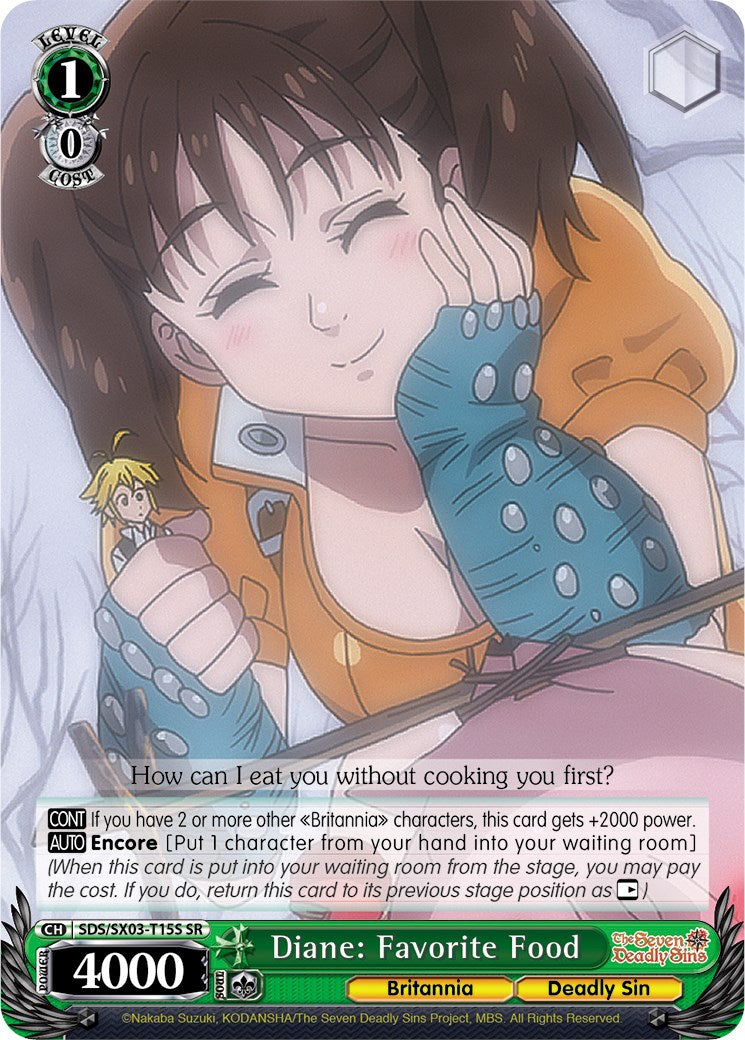 Diane: Favorite Food (SDS/SX03-T15S SR) [The Seven Deadly Sins] | Cracking-Singles
