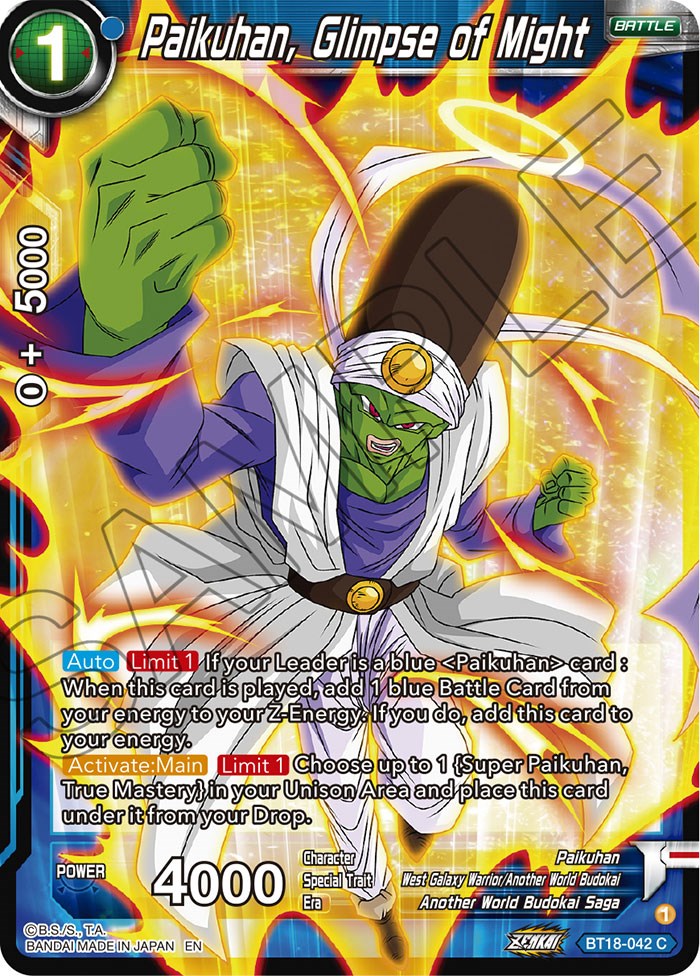 Paikuhan, Glimpse of Might (BT18-042) [Dawn of the Z-Legends] | Cracking-Singles