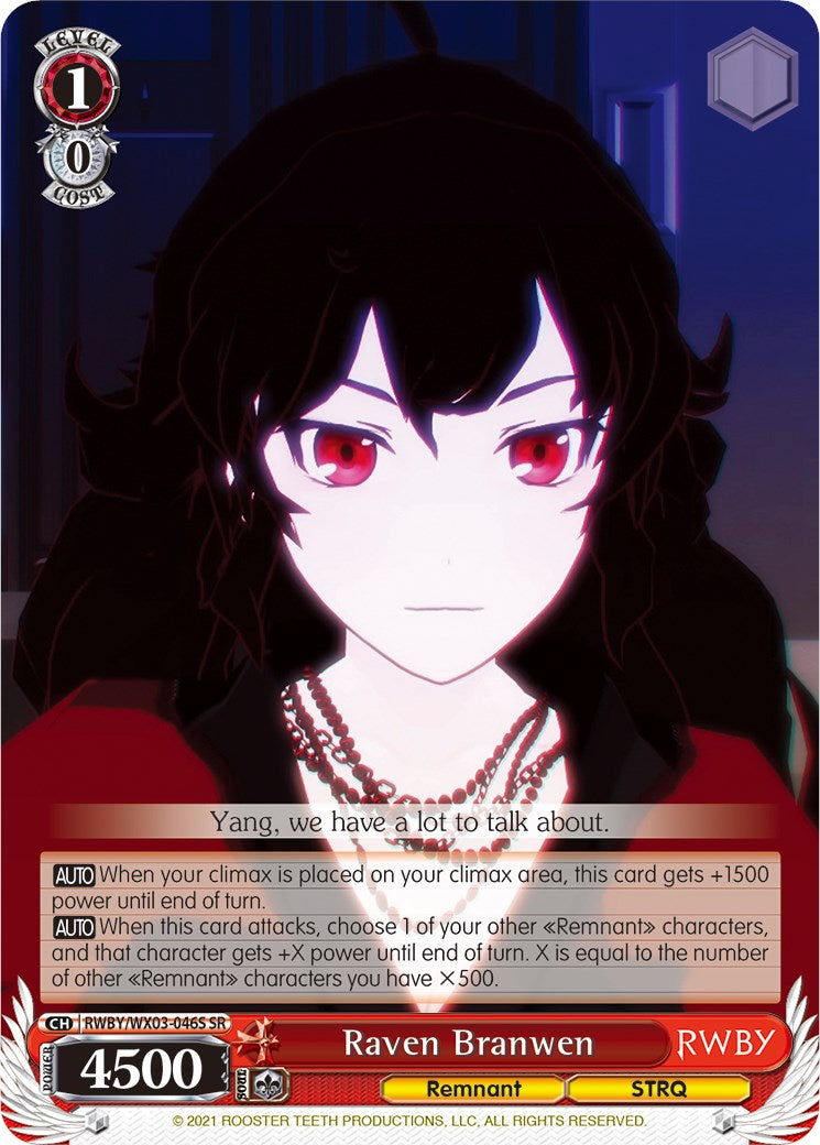 Raven Branwen (RWBY/WX03-046S SR) [RWBY] | Cracking-Singles