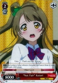"Not Fair" Kotori (LL/W24-E061 U) [Love Live!] | Cracking-Singles