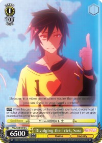 Divulging the Trick, Sora (NGL/S58-E013 C) [No Game No Life] | Cracking-Singles