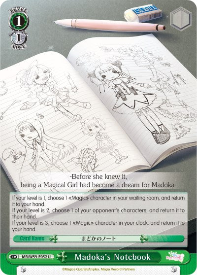 Madoka's Notebook (MR/W59-E052 U) [Magia Record: Puella Magi Madoka Magica [Side Story] (Mobile)] | Cracking-Singles