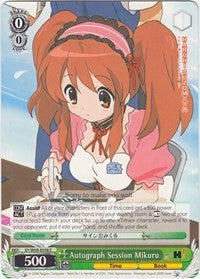 Autograph Session Mikuru (SY/W08-E038 C) [The Melancholy of Haruhi Suzumiya] | Cracking-Singles