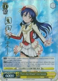 "That's Our Miracle" Umi Sonoda (LL/EN-W01-020SP SP) [Love Live! DX] | Cracking-Singles