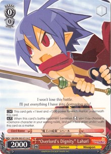 "Overlord's Dignity" Laharl (DG/EN-S03-E114 C) [Disgaea] | Cracking-Singles
