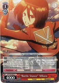 "Battle Stance" Mikasa (AOT/S35-E077 C) [Attack on Titan] | Cracking-Singles