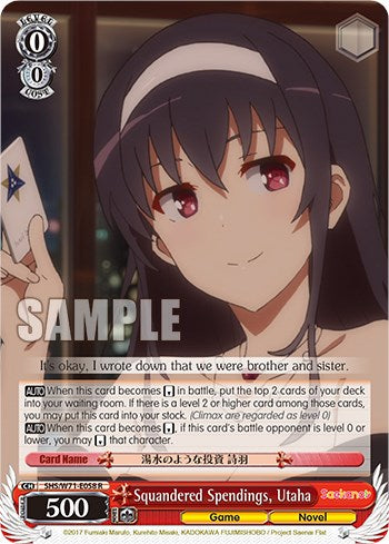 Squandered Spendings, Utaha [Saekano How to Raise a Boring Girlfriend. flat] | Cracking-Singles