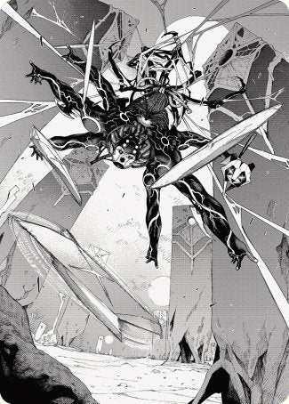 Kaito, Dancing Shadow 2 Art Card [Phyrexia: All Will Be One Art Series] | Cracking-Singles