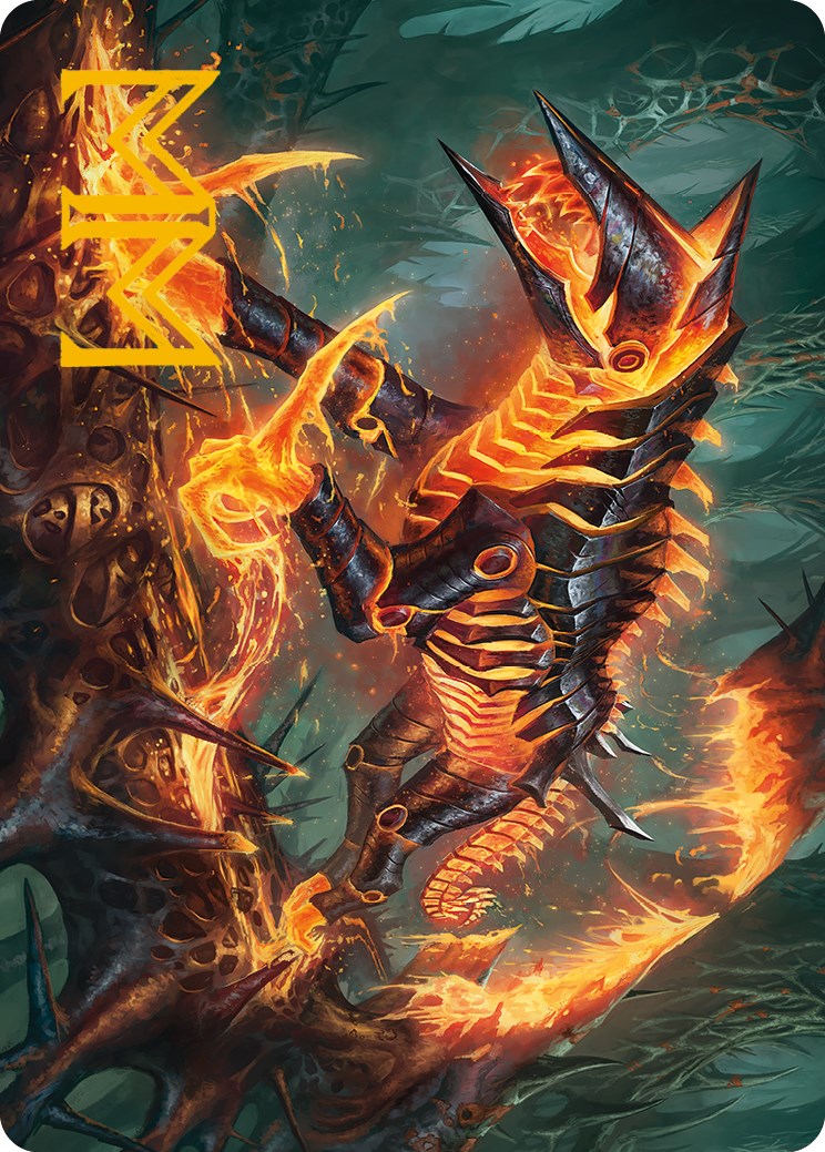 Kuldotha Cackler Art Card (Gold-Stamped Signature) [Phyrexia: All Will Be One Art Series] | Cracking-Singles