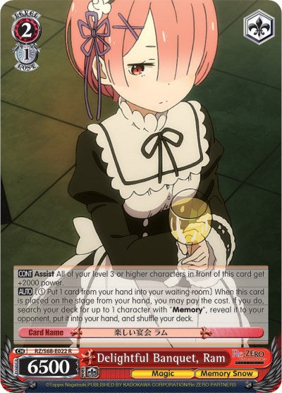Delightful Banquet, Ram (RZ/S68-E022 R) [Re:ZERO Memory Snow] | Cracking-Singles