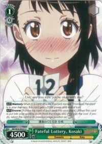 Fateful Lottery, Kosaki (NK/W30-E035 U) [NISEKOI -False Love-] | Cracking-Singles