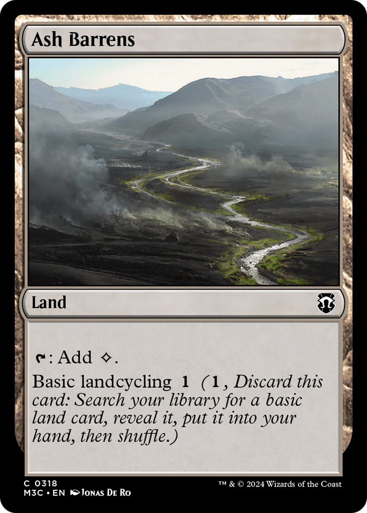 Ash Barrens (Ripple Foil) [Modern Horizons 3 Commander] | Cracking-Singles