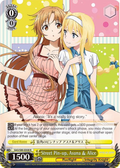 Street Pin-up, Asuna & Alice (SAO/S80-E008 R) [Sword Art Online -Alicization- Vol.2] | Cracking-Singles