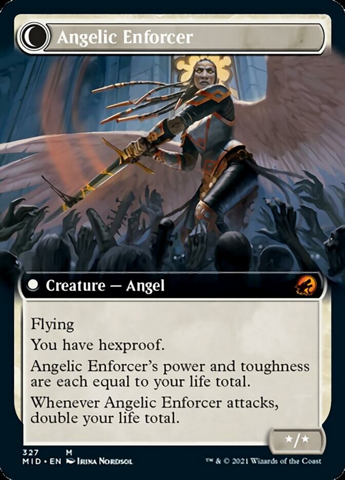 Enduring Angel // Angelic Enforcer (Extended Art) [Innistrad: Midnight Hunt] | Cracking-Singles
