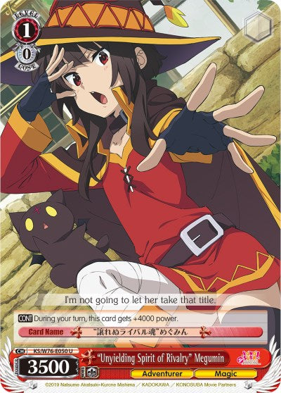 "Unyielding Spirit of Rivalry" Megumin (KS/W76-E050 U) [KonoSuba The Movie: Legend of Crimson] | Cracking-Singles