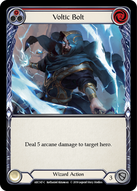 Voltic Bolt (Red) [ARC147-C] (Arcane Rising)  1st Edition Rainbow Foil | Cracking-Singles