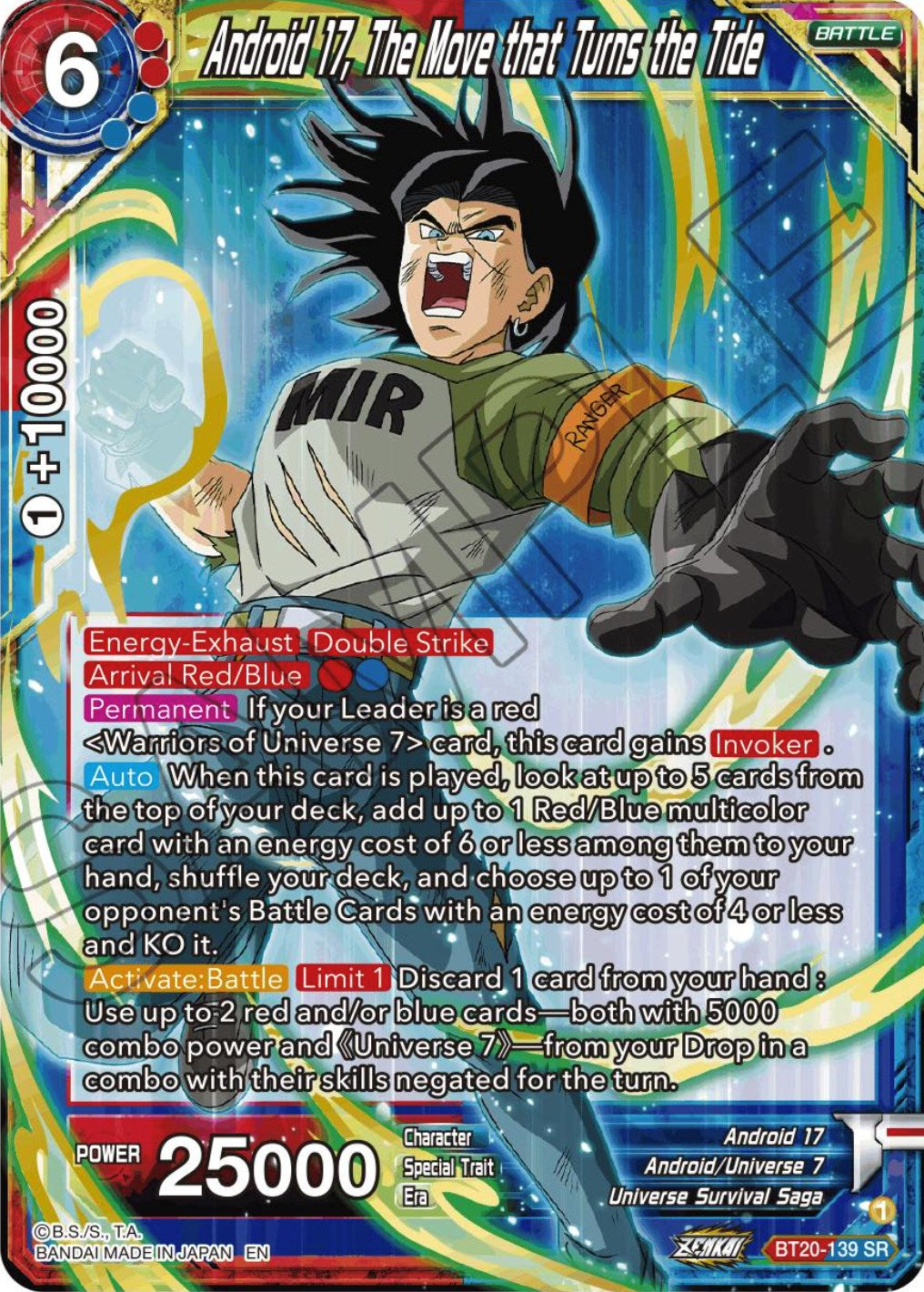 Android 17, The Move that Turns the Tide (BT20-139) [Power Absorbed] | Cracking-Singles