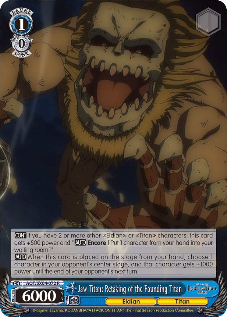 Jaw Titan: Retaking of the Founding Titan [Attack On Titan: Final Season] | Cracking-Singles