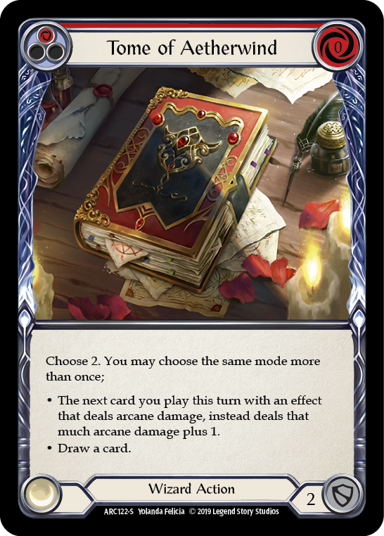 Tome of Aetherwind [ARC122-S] (Arcane Rising)  1st Edition Normal | Cracking-Singles