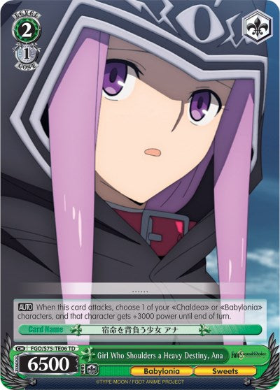 Girl Who Shoulders a Heavy Destiny, Ana (FGO/S75-TE06 TD) [Fate/Grand Order Absolute Demonic Front: Babylonia] | Cracking-Singles