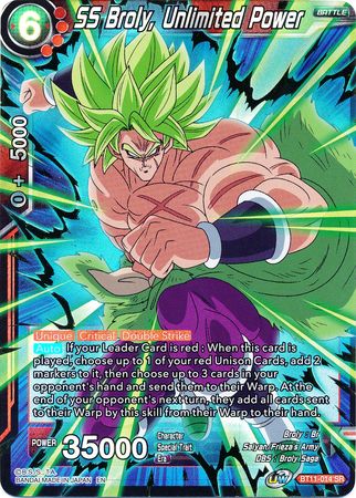 SS Broly, Unlimited Power (BT11-014) [Vermilion Bloodline] | Cracking-Singles