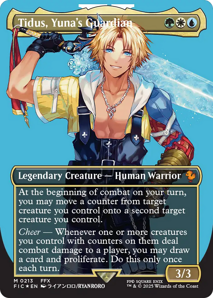 Tidus, Yuna's Guardian (Borderless) (Surge Foil) [FINAL FANTASY Commander] | Cracking-Singles