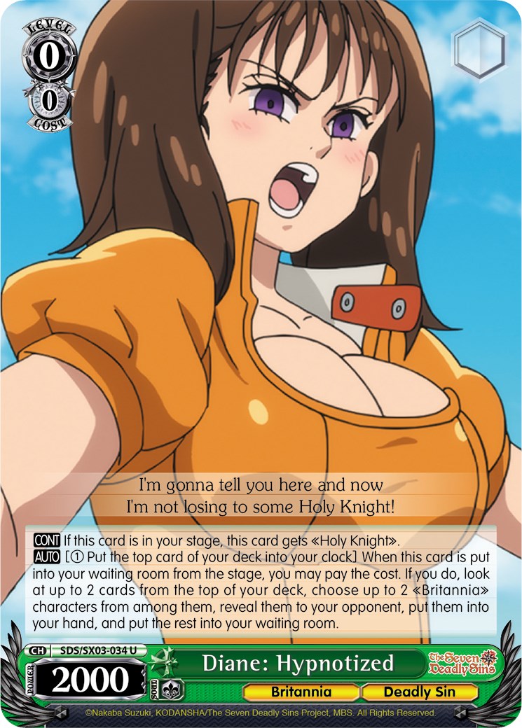 Diane: Hypnotized (SDS/SX03-034 U) [The Seven Deadly Sins] | Cracking-Singles