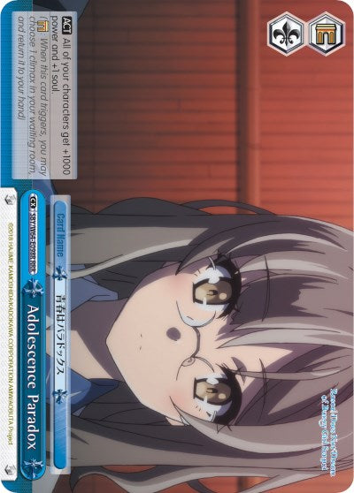 Adolescence Paradox (SBY/W64-E098R RRR) [Rascal Does Not Dream of Bunny Girl Senpai] | Cracking-Singles