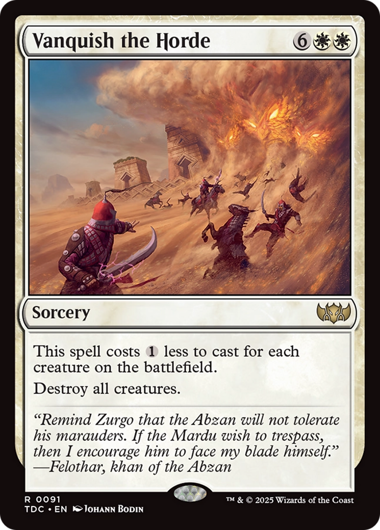 Vanquish the Horde [Tarkir: Dragonstorm Commander] | Cracking-Singles